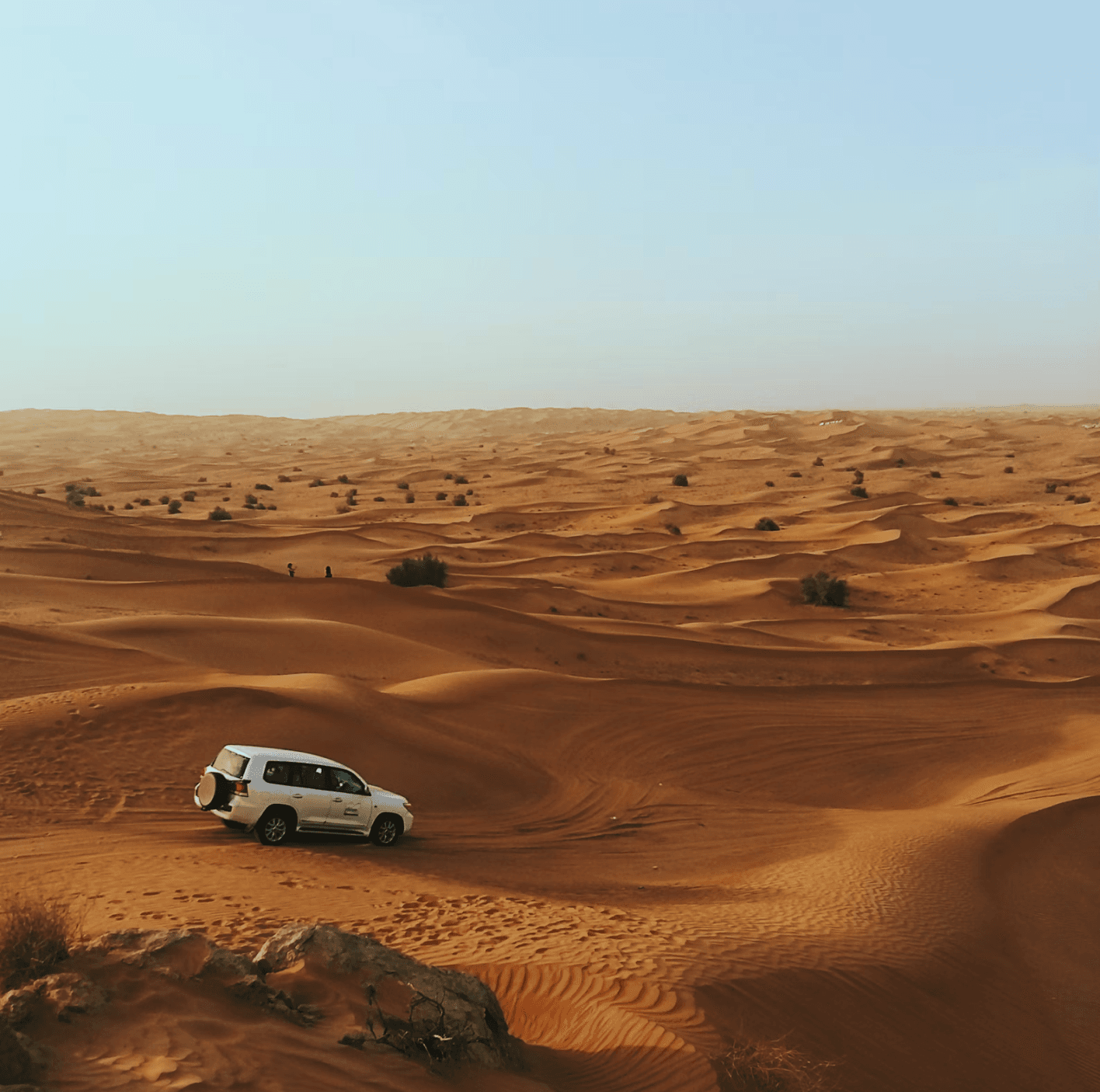 A car in a desert